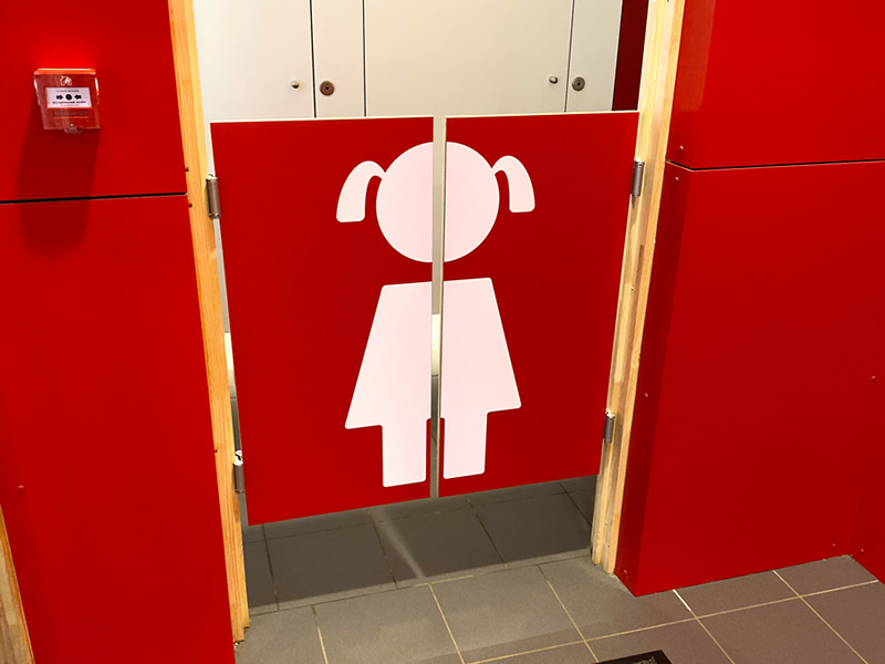 Signalétique WC par pictogramme adhésif